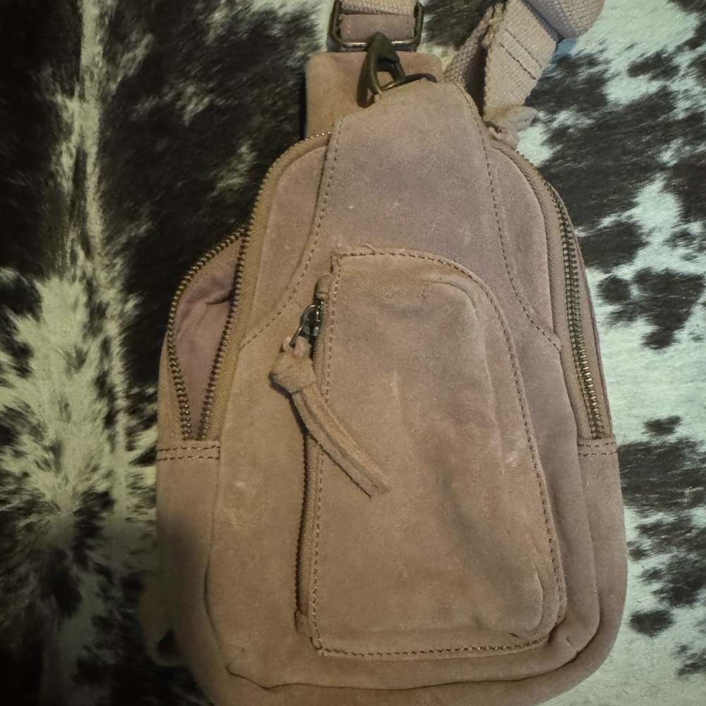 Free People Tan Crossbody Bag Practical Design